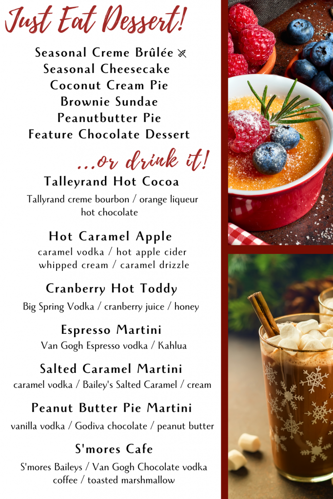 Dessert Menu