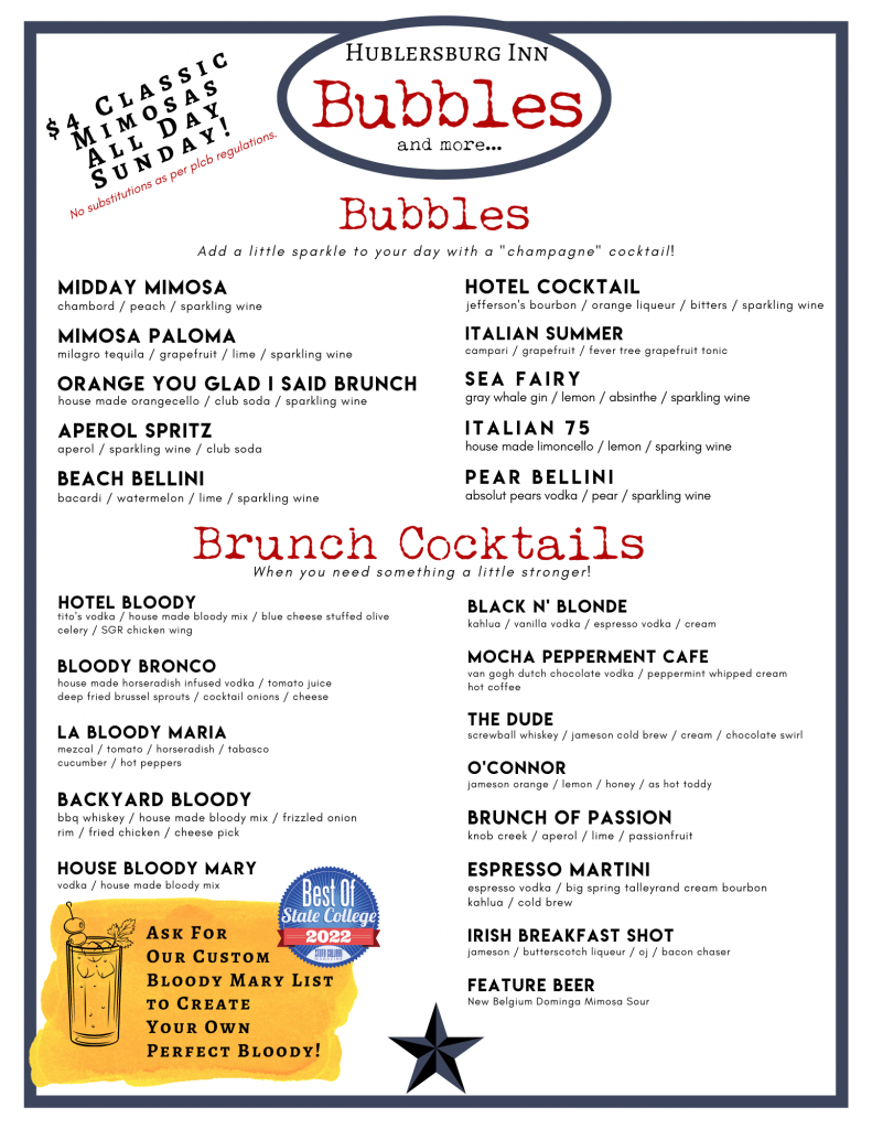 Winter Brunch Menu