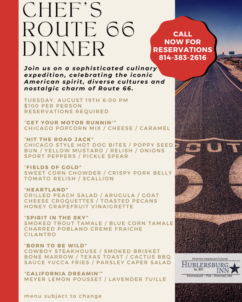 route 66 menu